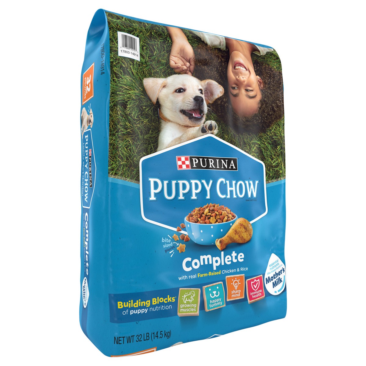 slide 2 of 9, Purina Puppy Chow High Protein Dry Puppy Food, Complete With Real Chicken, 32 lb