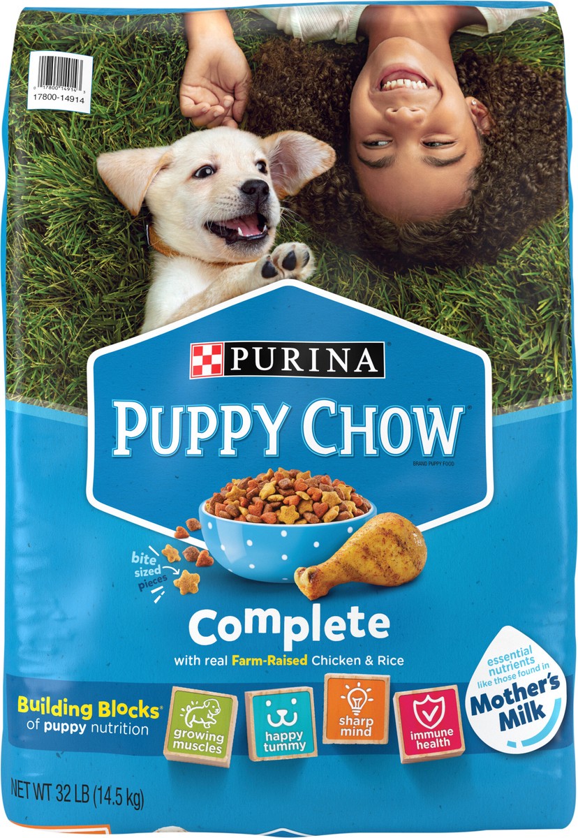 slide 6 of 9, Purina Puppy Chow High Protein Dry Puppy Food, Complete With Real Chicken, 32 lb