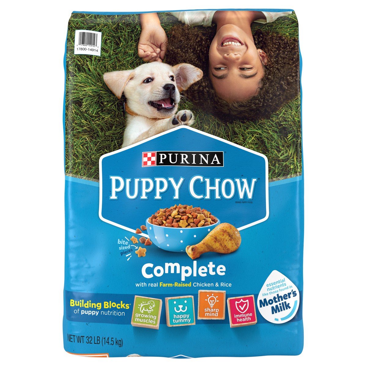 slide 1 of 9, Purina Puppy Chow High Protein Dry Puppy Food, Complete With Real Chicken, 32 lb