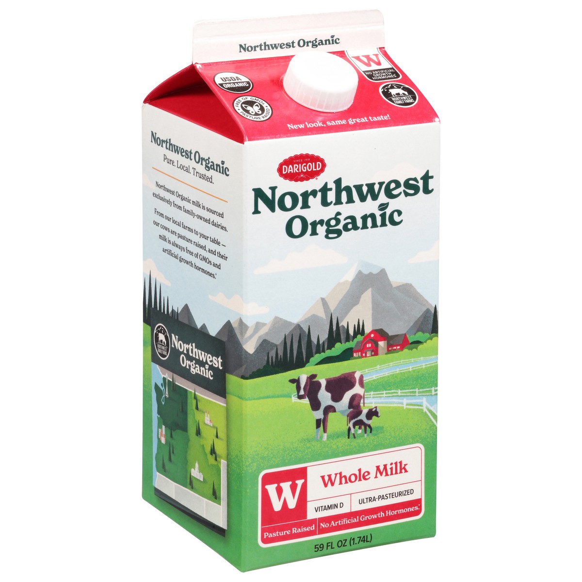 slide 6 of 9, Darigold Northwest Organic Whole Milk 59 fl oz, 59 fl oz