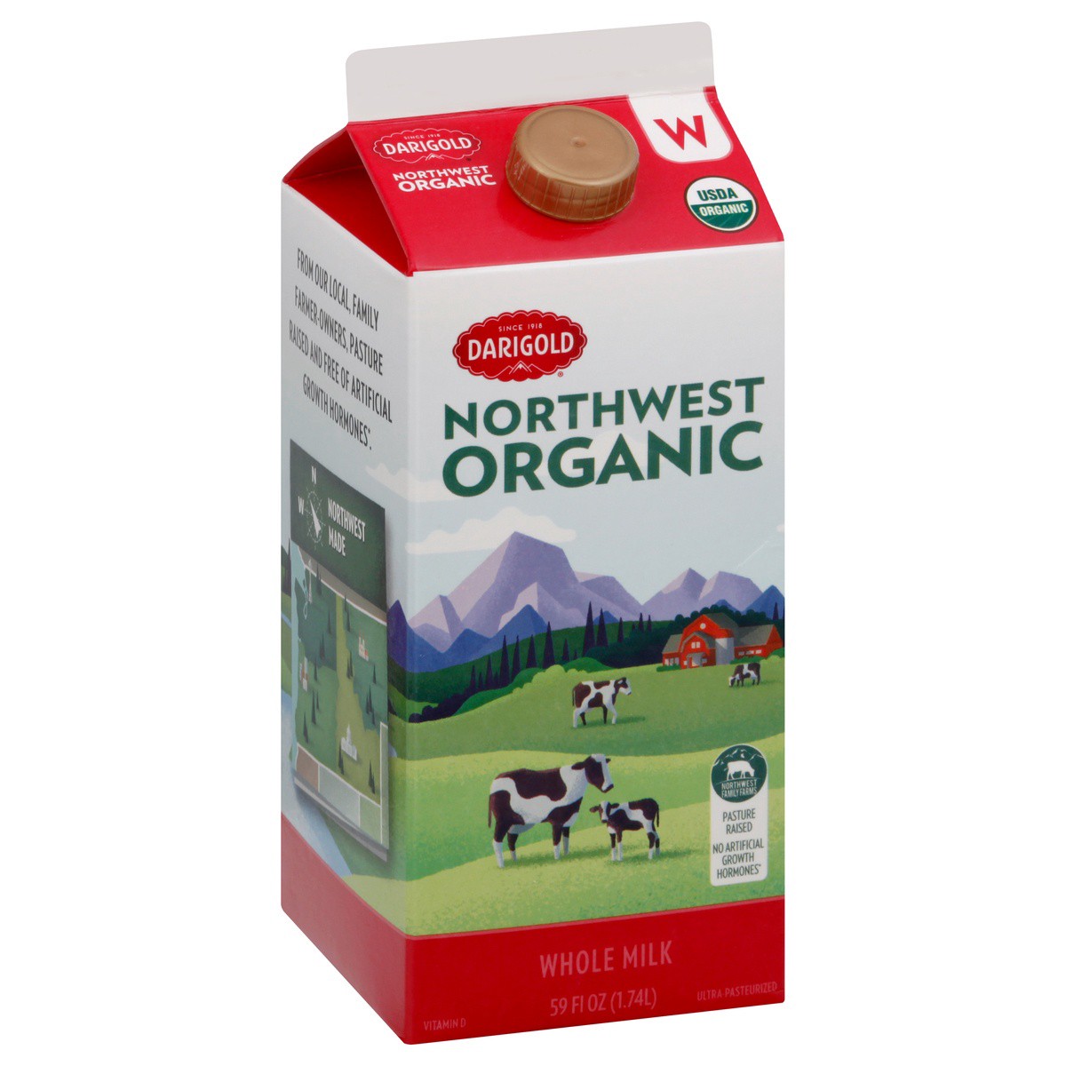 slide 1 of 9, Darigold Northwest Organic Whole Milk 59 fl oz, 59 fl oz