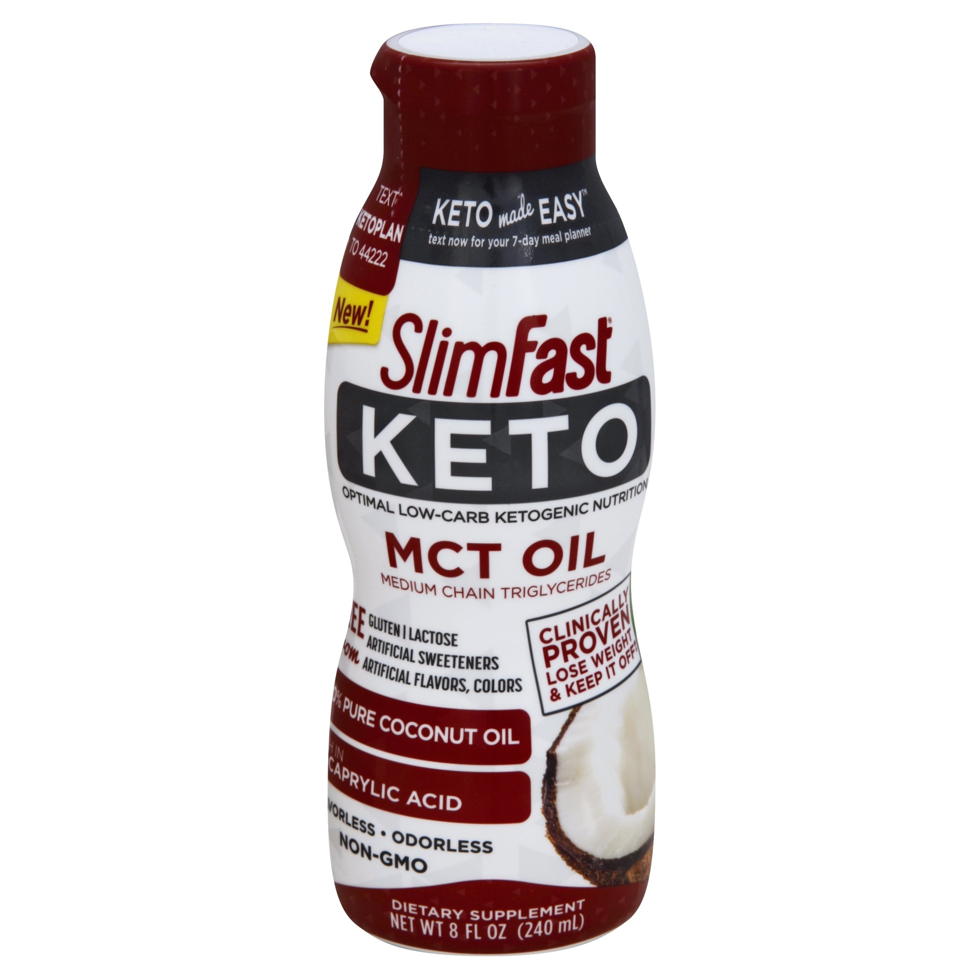 slide 1 of 5, SlimFast Keto Mct Oil, 8 fl oz