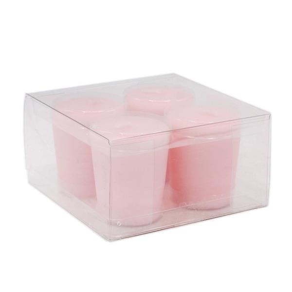 slide 1 of 1, Hy-Vee Wix & Wax Pink Votive Candles, 4 ct