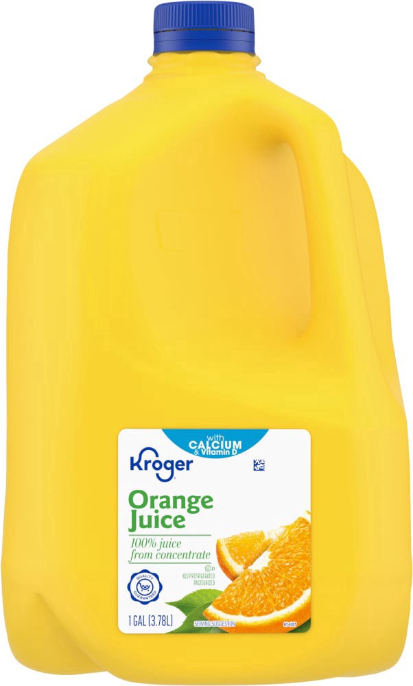 slide 5 of 5, Kroger Orange Juice with Calcium - 1 gal, 1 gal