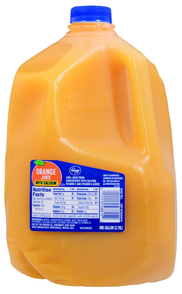 slide 1 of 1, Kroger Orange Juice with Calcium - 1 gal, 1 gal