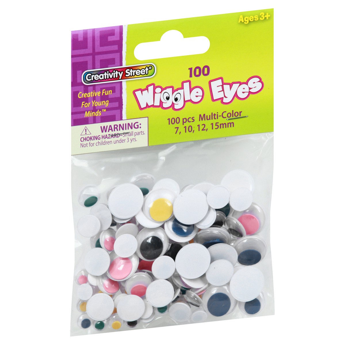 slide 3 of 9, Creativity Street Wiggle Eyes, Multi-Color, Assorted Sizes, 100 ct