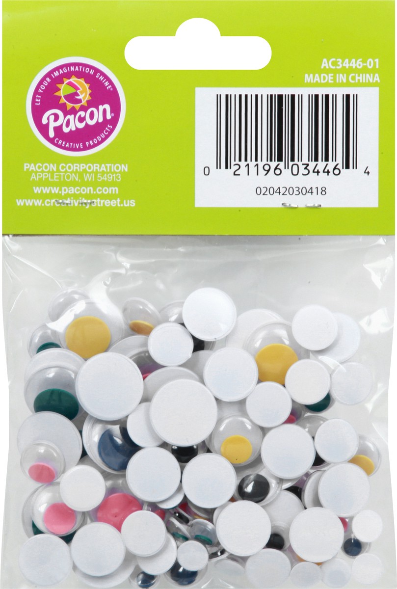 slide 5 of 9, Creativity Street Wiggle Eyes, Multi-Color, Assorted Sizes, 100 ct