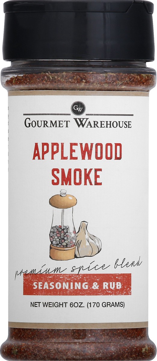 slide 9 of 9, Gourmet Warehouse Applewood Smoke Seasoning & Rub 6 oz, 6 oz