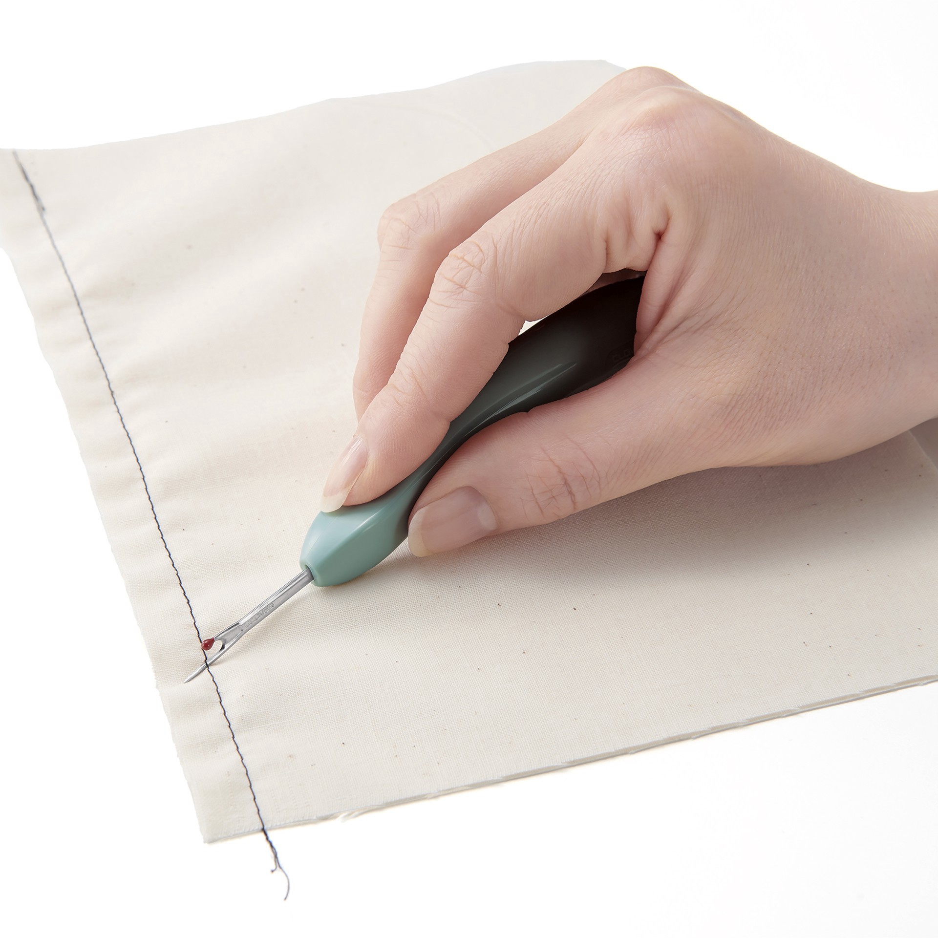 slide 4 of 4, Clover Grip Fit Seam Ripper, 0.625 in x 0.75 in x 5.375 in