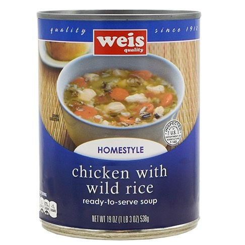 slide 1 of 1, Weis Quality Chicken With Wild Rice Homestyle Ready-to-serve Soup, 19 oz