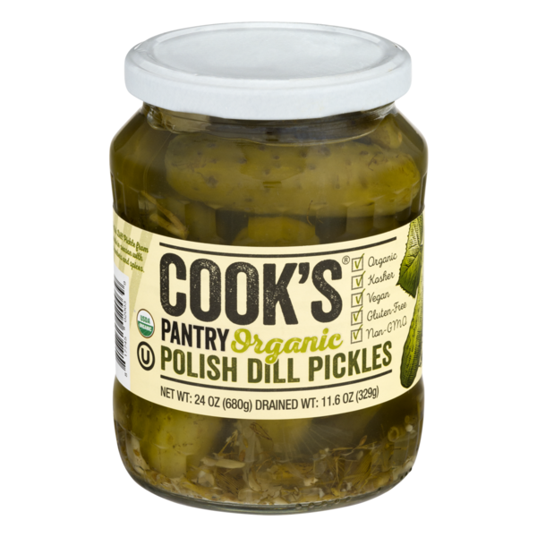 slide 1 of 1, Cook's Pantry Organic Polish Dill Slices, 24 oz