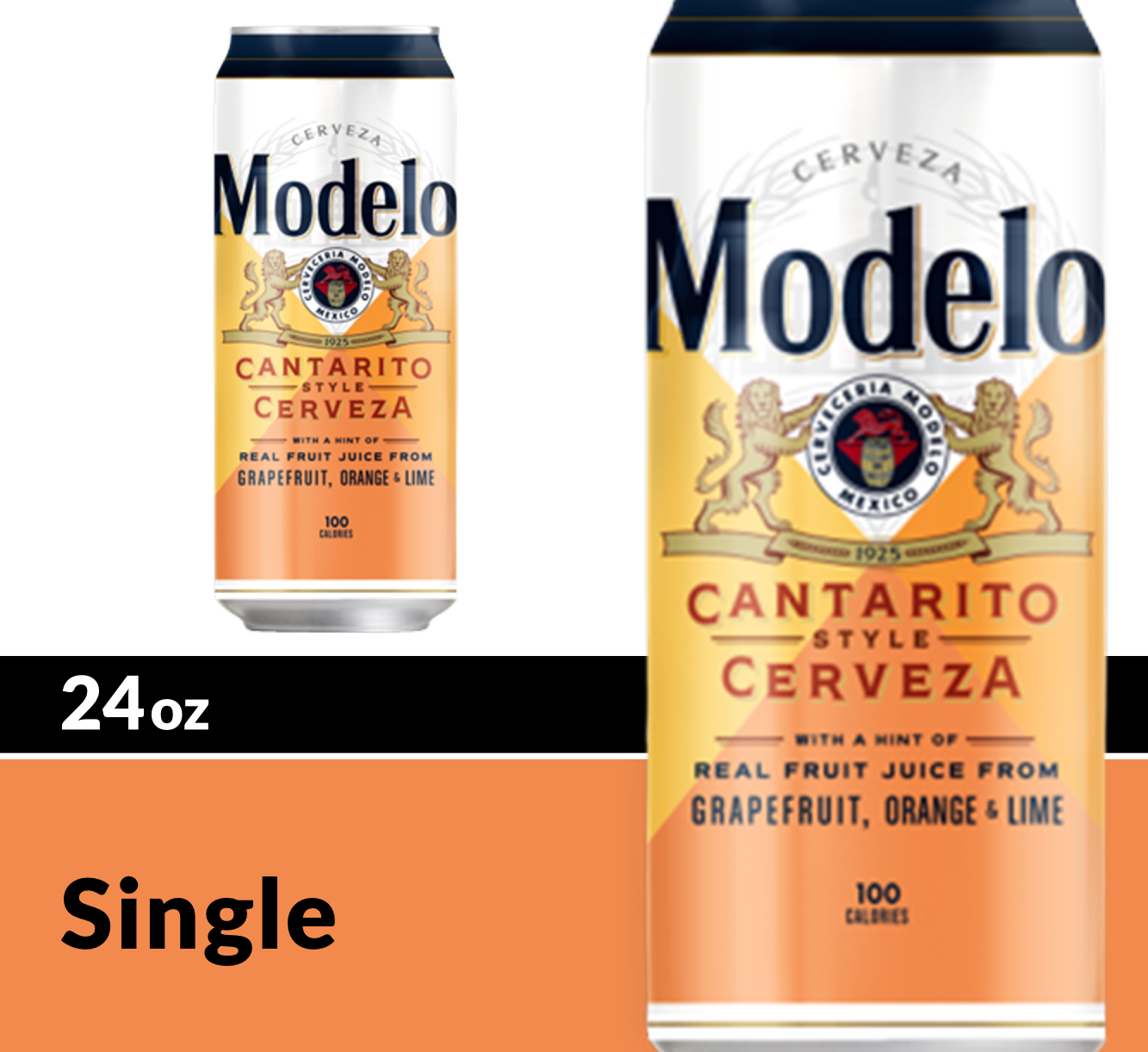 slide 4 of 8, Modelo Cantarito Style Cerveza Lager Mexican Beer, 24 fl oz Can, 4.0% ABV, 24 fl oz