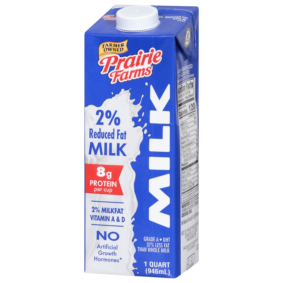 slide 8 of 9, Prairie Farms 2% Reduced Fat 2% Milkfat Milk 1 qt, 1 qt