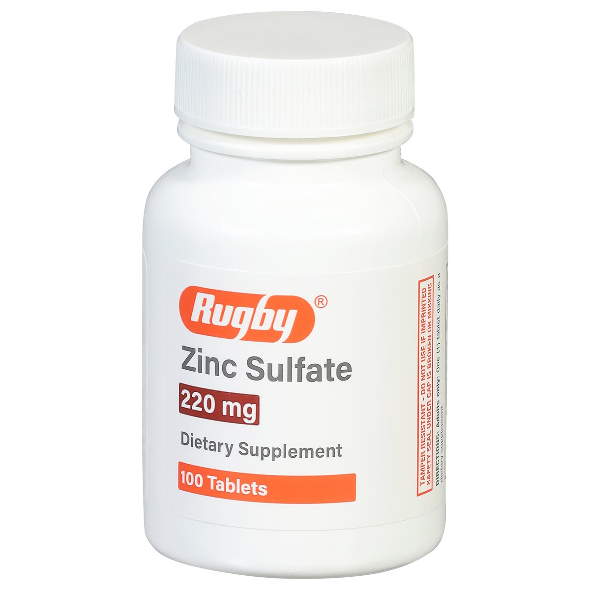 slide 4 of 13, Rugby 220 mg Zinc Sulfate 100 Tablets, 1000 ct
