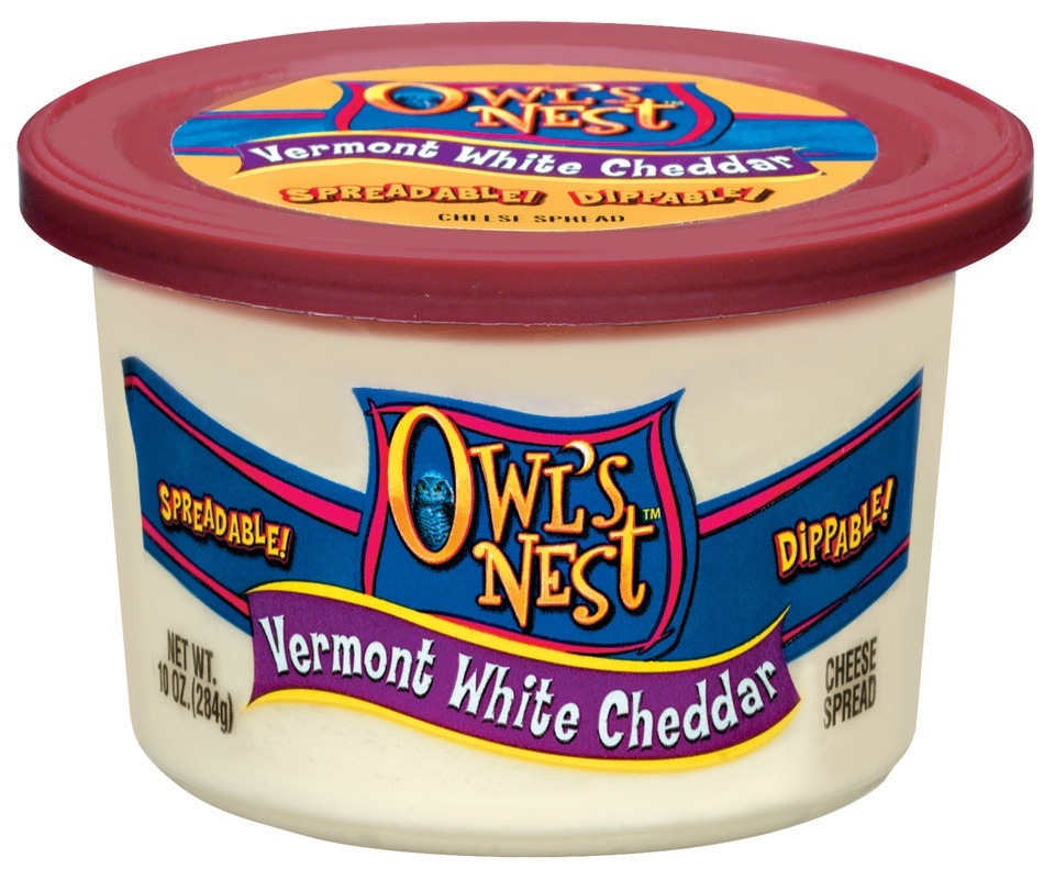 slide 1 of 1, Owl's Nest Owls Nest White Cheddar Cheese Sprea, 10 oz