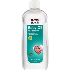 slide 1 of 1, CVS Health Baby Oil With Aloe Vera And Vitamin E, 20 Oz, 1 ct