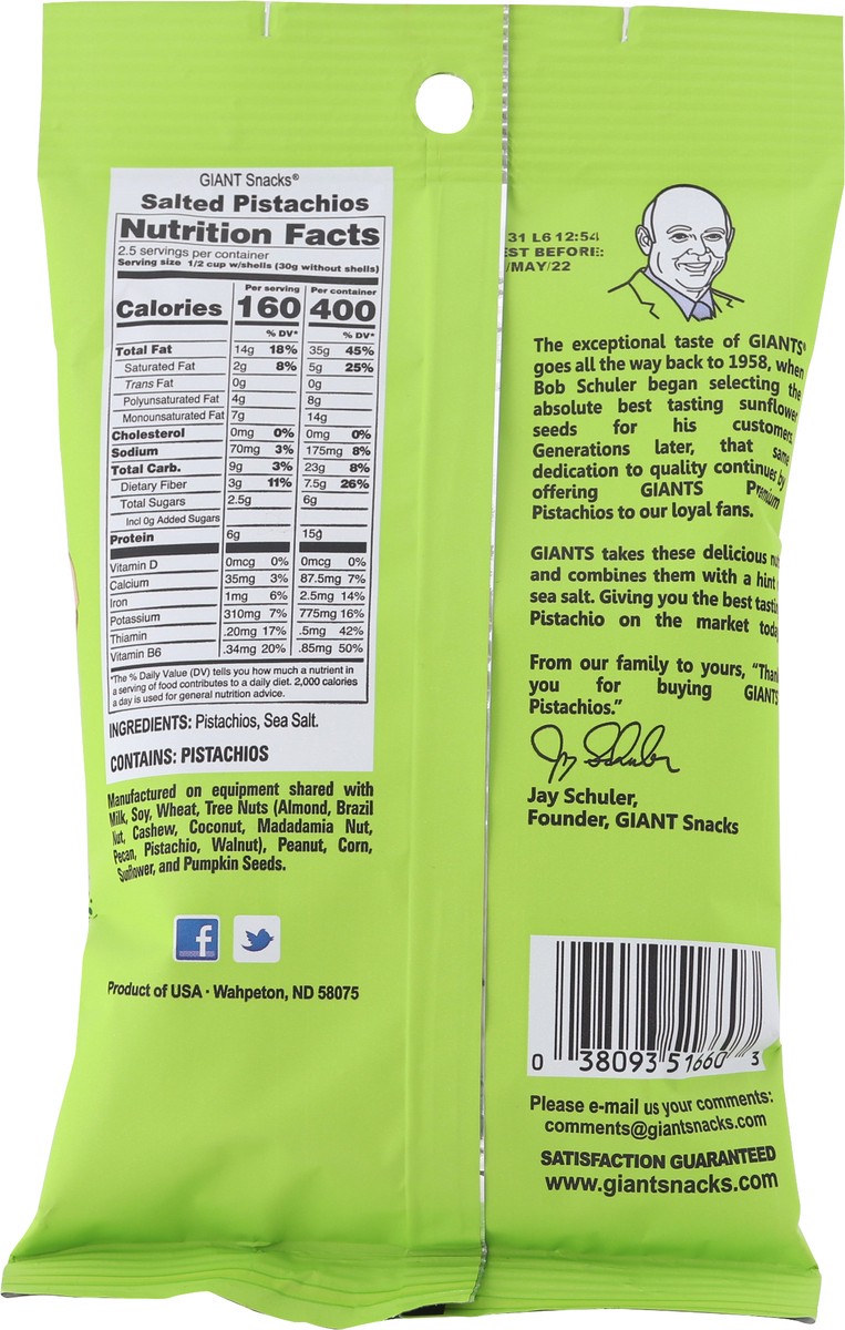 slide 8 of 12, Giants Original Pistachios, 5 oz