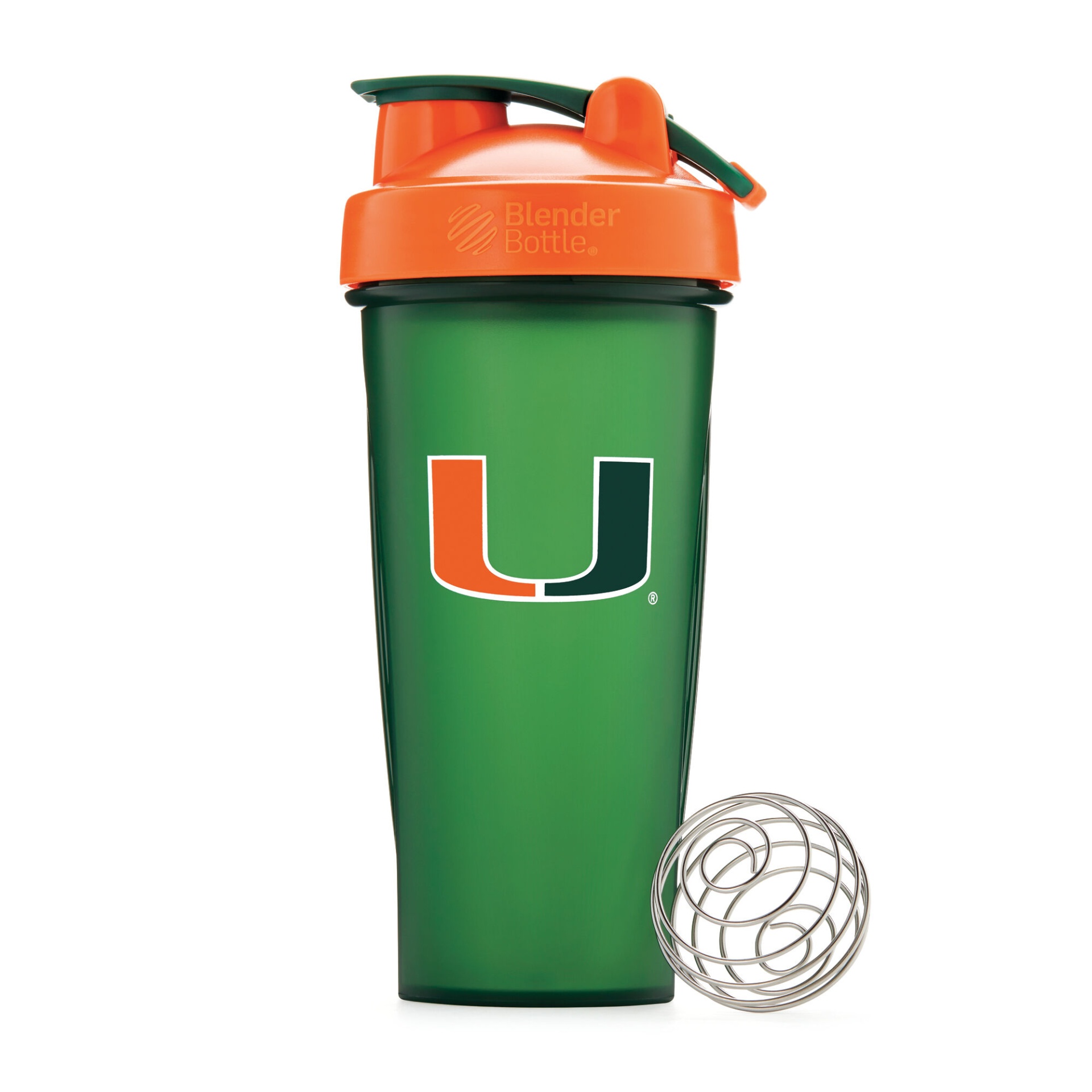 slide 1 of 1, BlenderBottle Collegiate Shaker Bottle- U of Miami, 1 ct