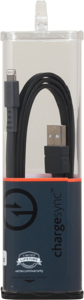 slide 3 of 9, Ventev ChargeSync Black Tangle-Free Lightning Cable 1 ea, 1 ea