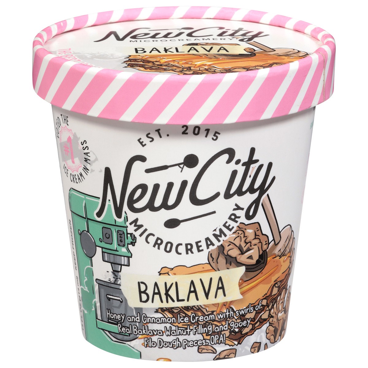slide 7 of 15, New City Microcreamery Baklava Ice Cream 14 fl oz, 14 fl oz