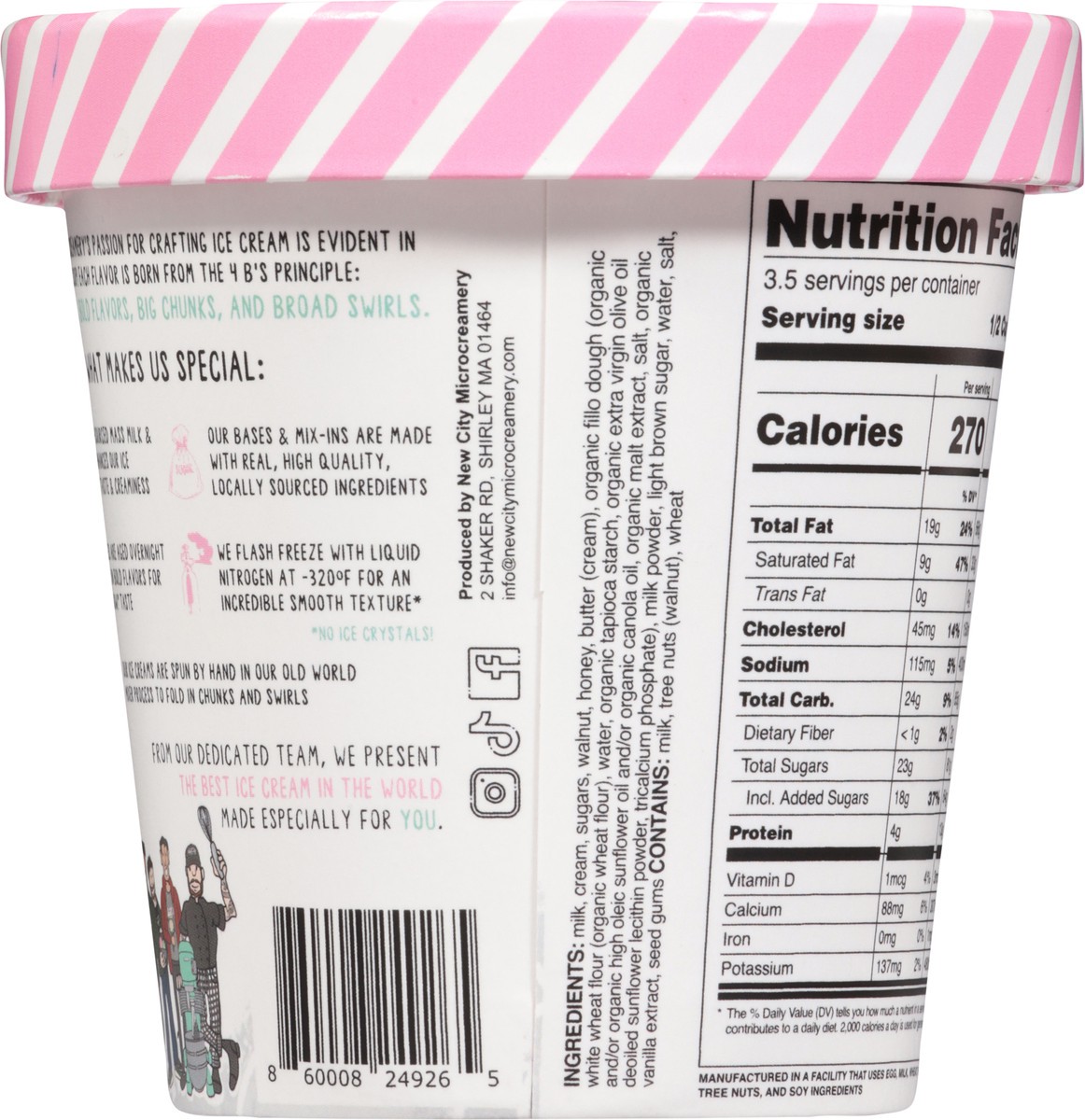 slide 5 of 15, New City Microcreamery Baklava Ice Cream 14 fl oz, 14 fl oz