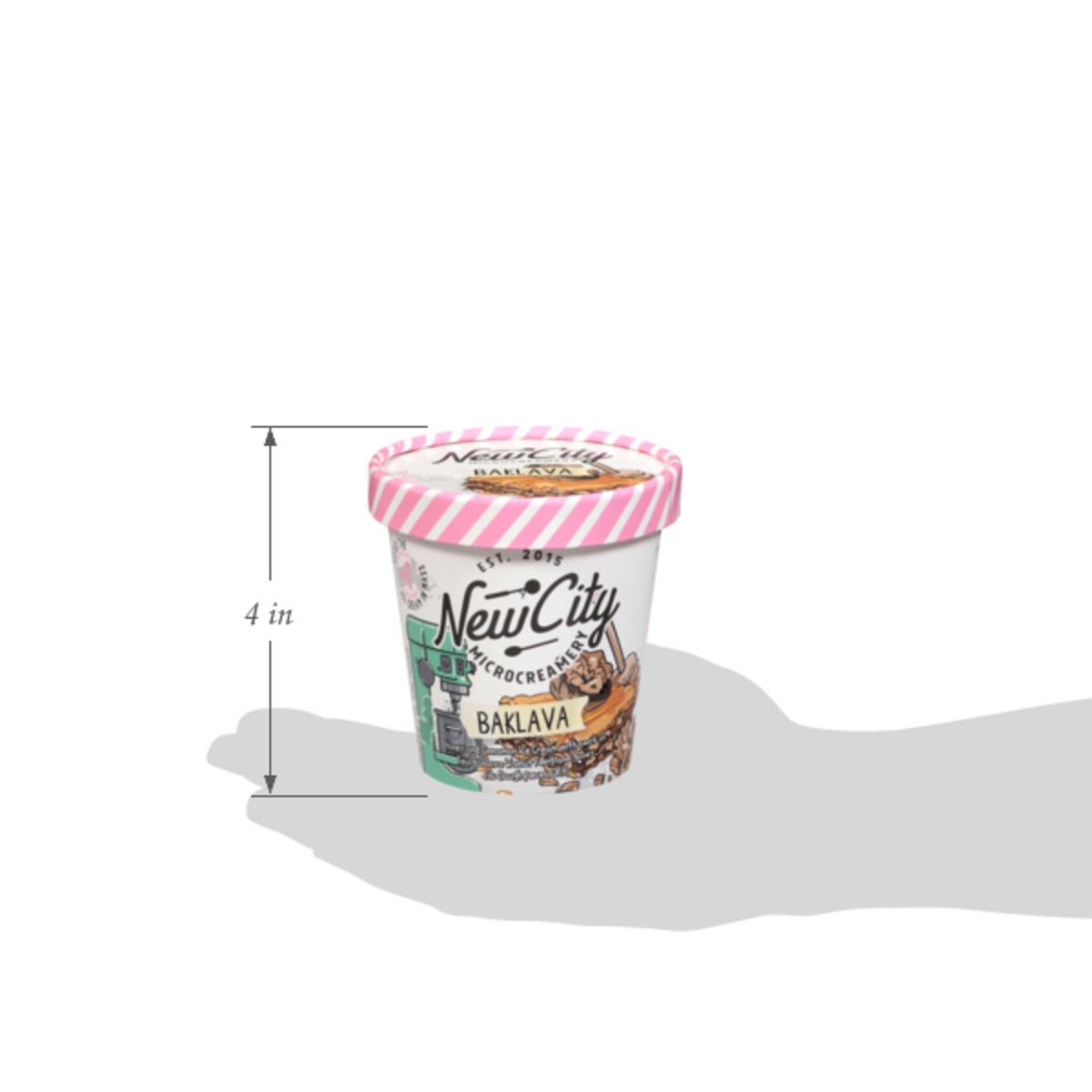 slide 15 of 15, New City Microcreamery Baklava Ice Cream 14 fl oz, 14 fl oz