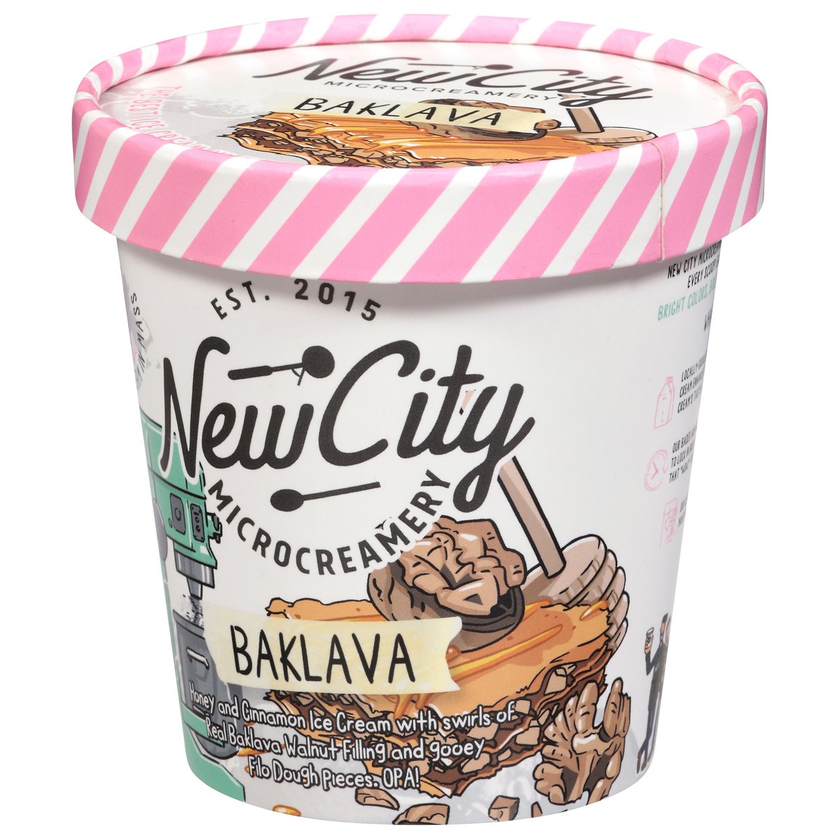 slide 13 of 15, New City Microcreamery Baklava Ice Cream 14 fl oz, 14 fl oz