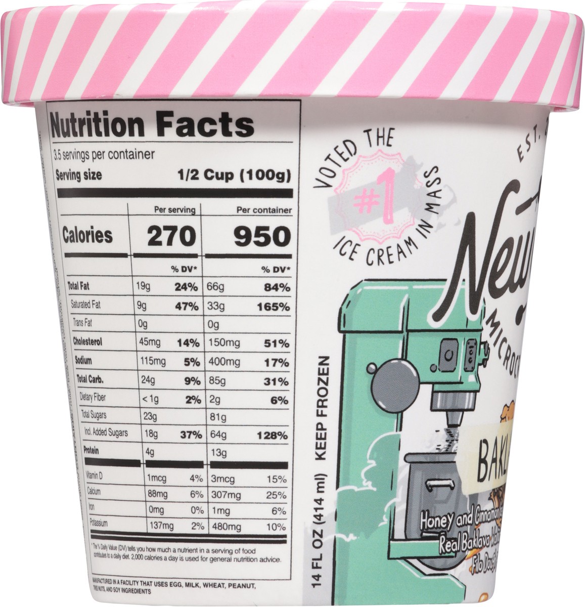 slide 8 of 15, New City Microcreamery Baklava Ice Cream 14 fl oz, 14 fl oz