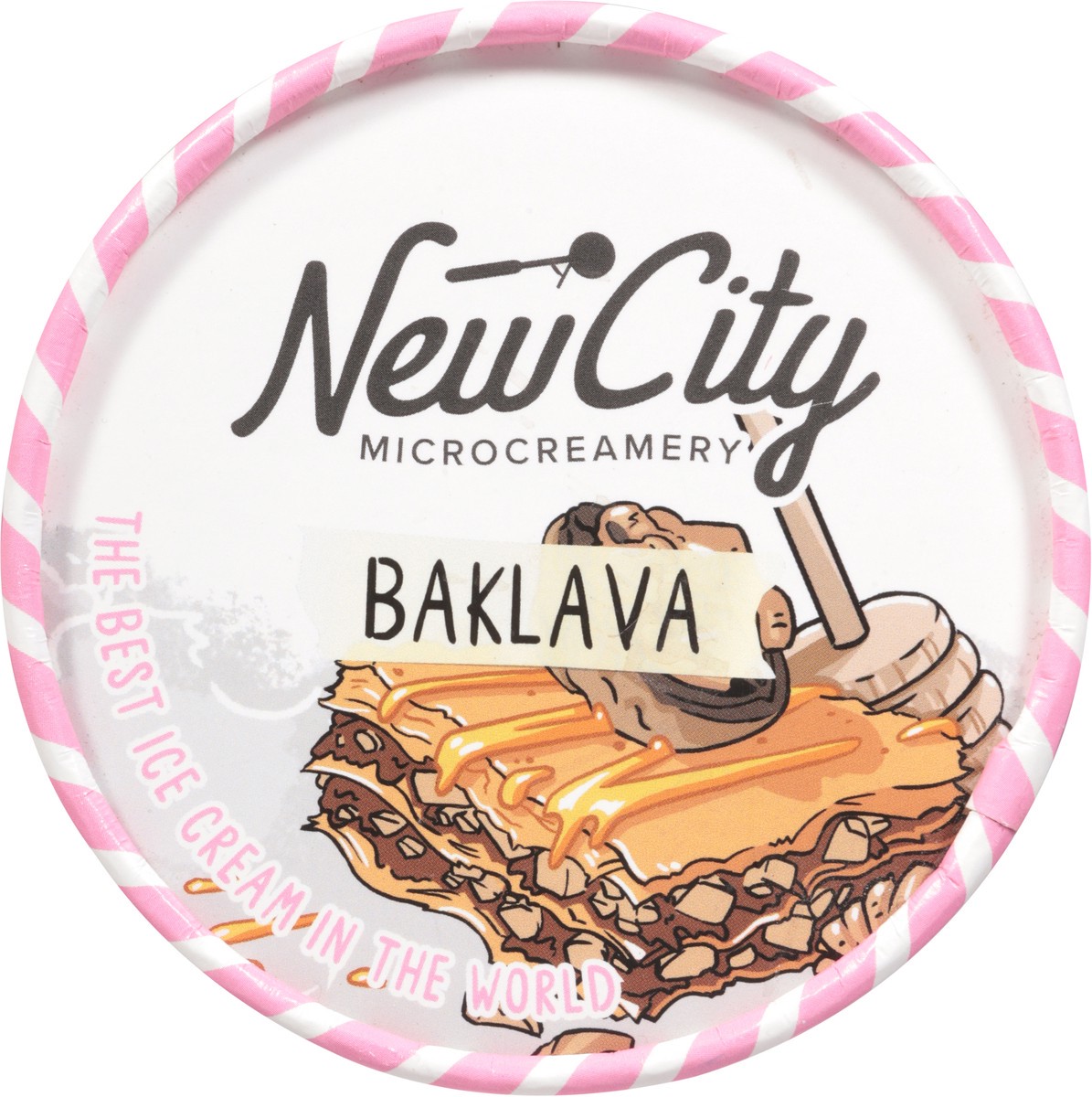 slide 10 of 15, New City Microcreamery Baklava Ice Cream 14 fl oz, 14 fl oz