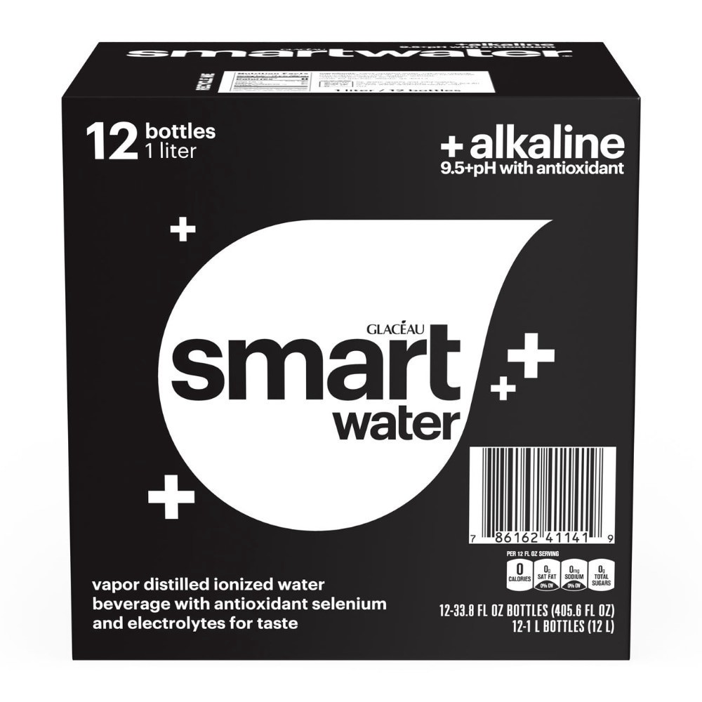slide 1 of 1, smartwater Glaceau Smartwater Alkaline With Antioxidant Cans, 12 fl oz, 8 Pack, 8 ct; 12 fl oz