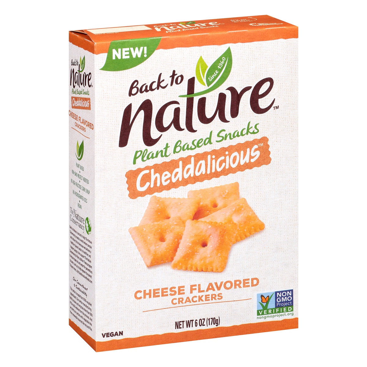 slide 2 of 9, Back to Nature Crispy Cheddar Crackers, 7.5 oz