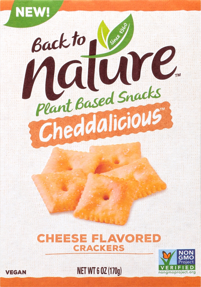 slide 8 of 9, Back to Nature Crispy Cheddar Crackers, 7.5 oz