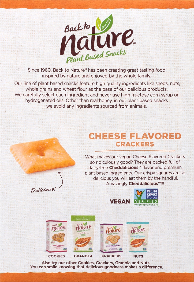 slide 9 of 9, Back to Nature Crispy Cheddar Crackers, 7.5 oz