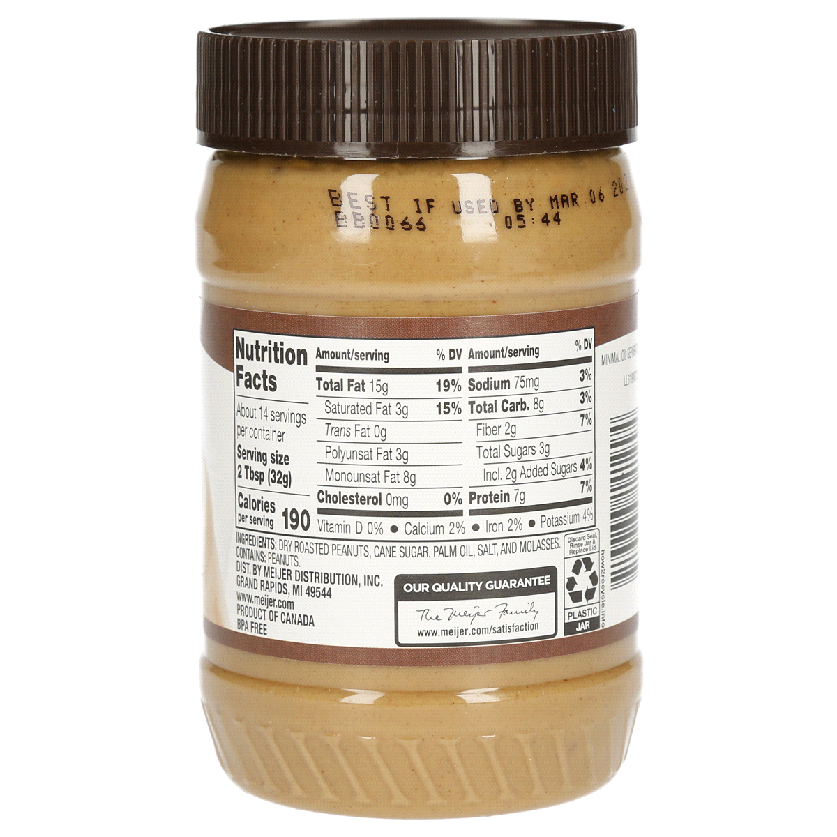 slide 3 of 5, True Goodness No Stir Crunchy Peanut Butter Spread, 16 oz