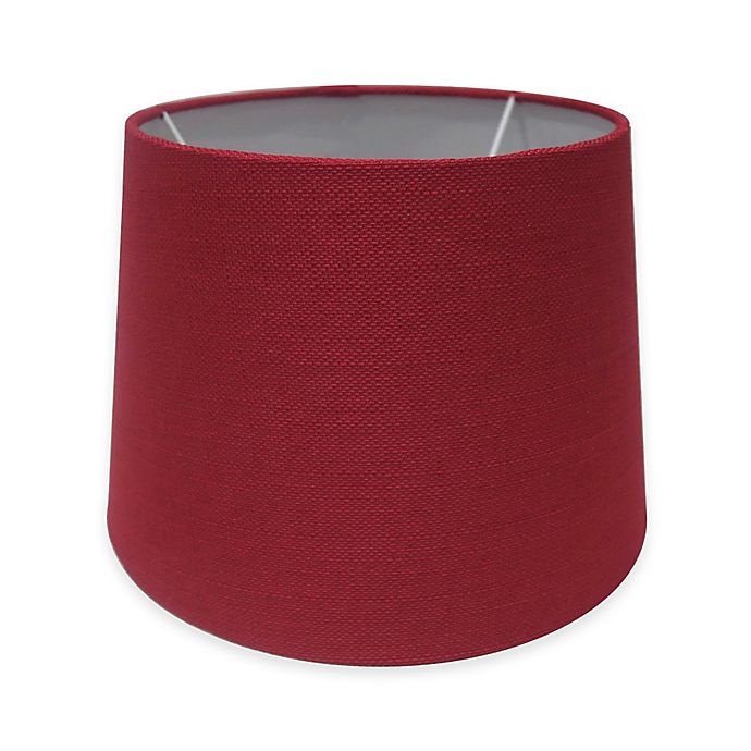 slide 1 of 1, Adesso Paris Textured Fabric Drum Lamp Shade - Red, 10 in