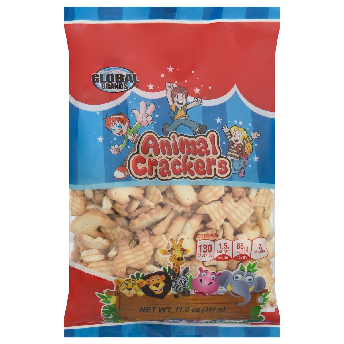 slide 14 of 14, Global Brands Global Animal Crackers, 11 oz