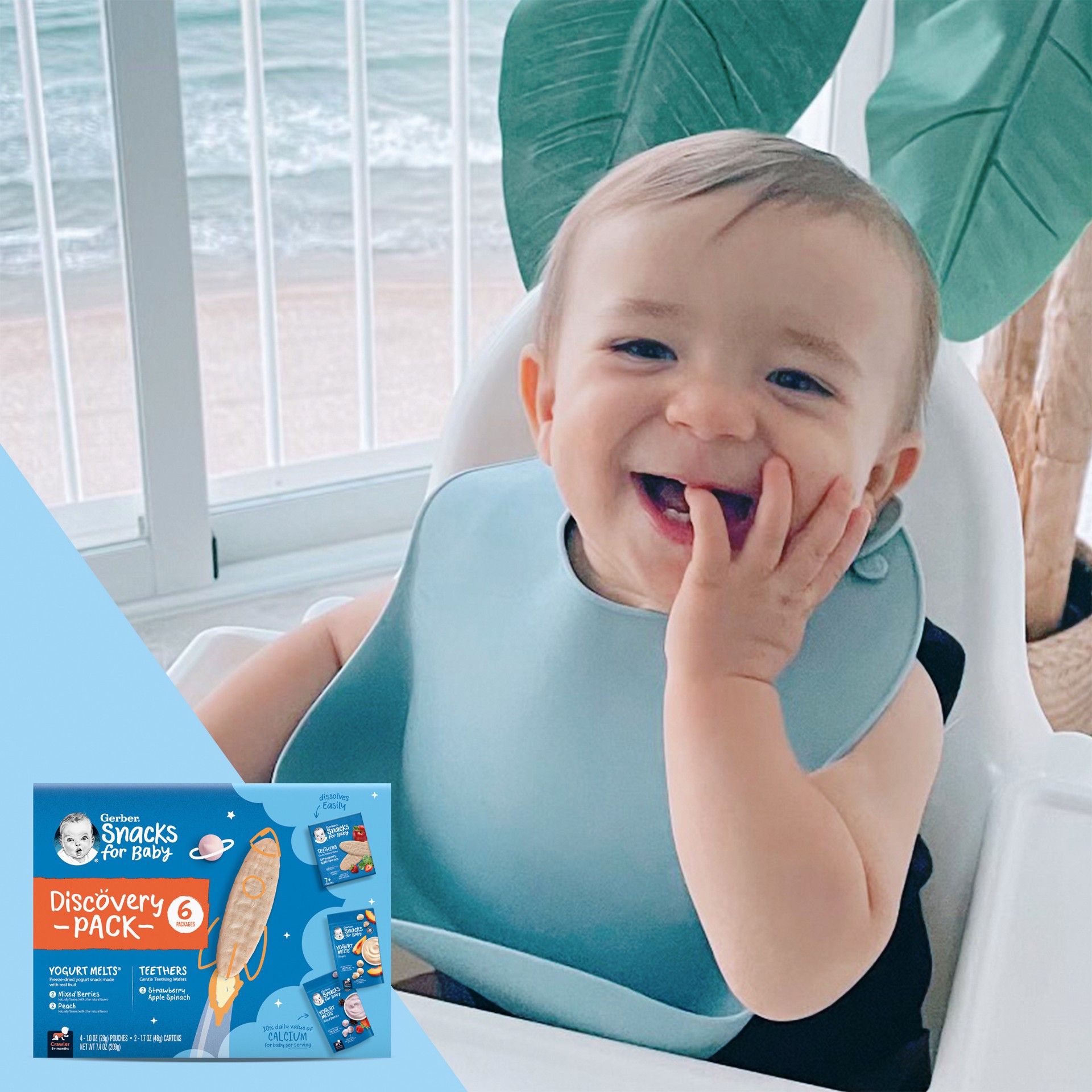 slide 7 of 7, Gerber Stage 3 Baby Food, Teethers and Yogurt Melts Snacks Variety Pack, (Pack of 6), 7.4 oz