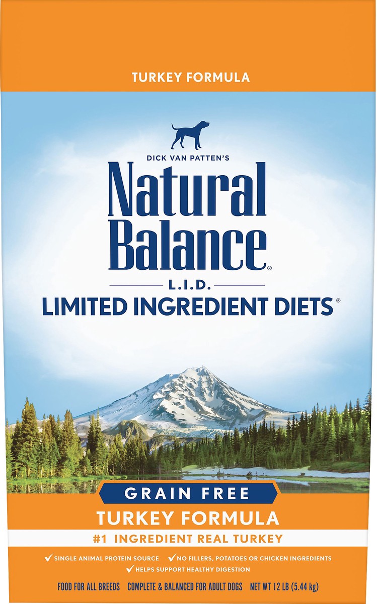 slide 3 of 7, Natural Balance L.I.D. Limited Ingredients Diet Grain Free Turkey Formula Dog Food 12 lb, 12 lb