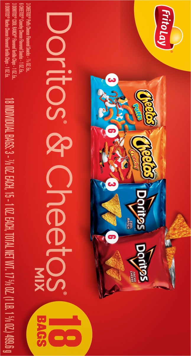 Frito Lay Doritos And Cheetos Mix Variety Pack Box 18 Ct Shipt