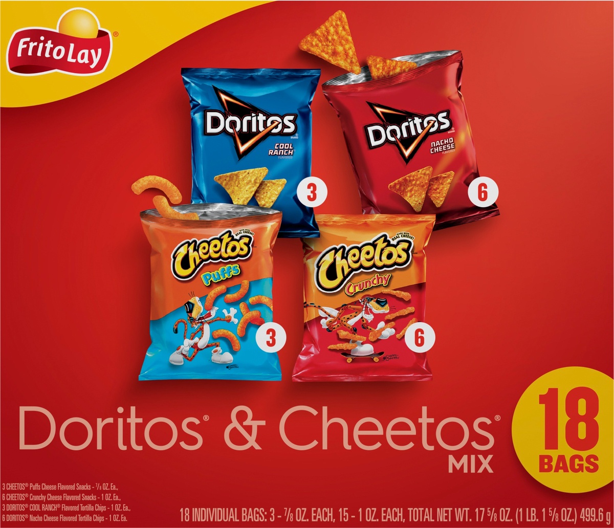 Frito Lay Doritos And Cheetos Mix Variety Pack Box 18 Ct Shipt