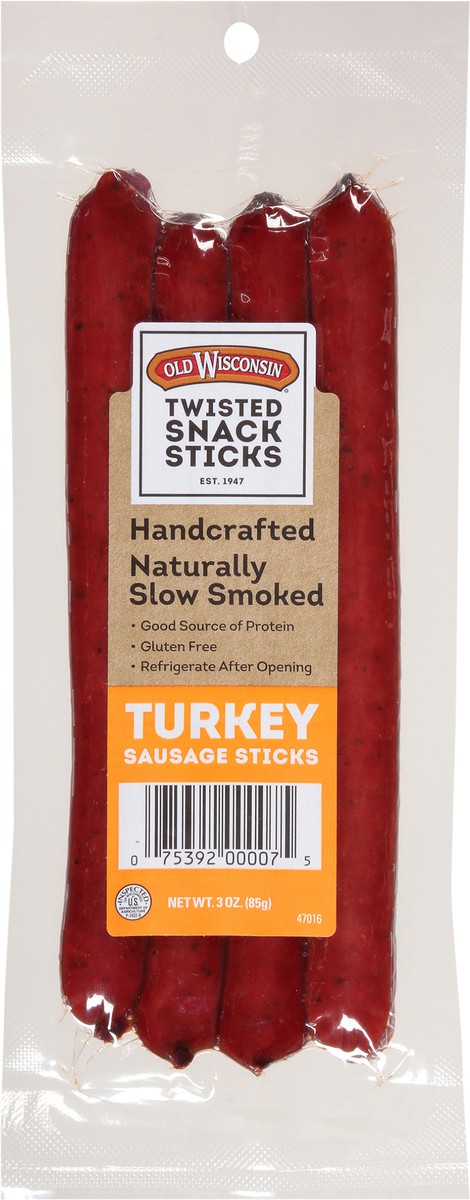 slide 4 of 7, Old Wisconsin Turkey Snak Stick, 3 oz