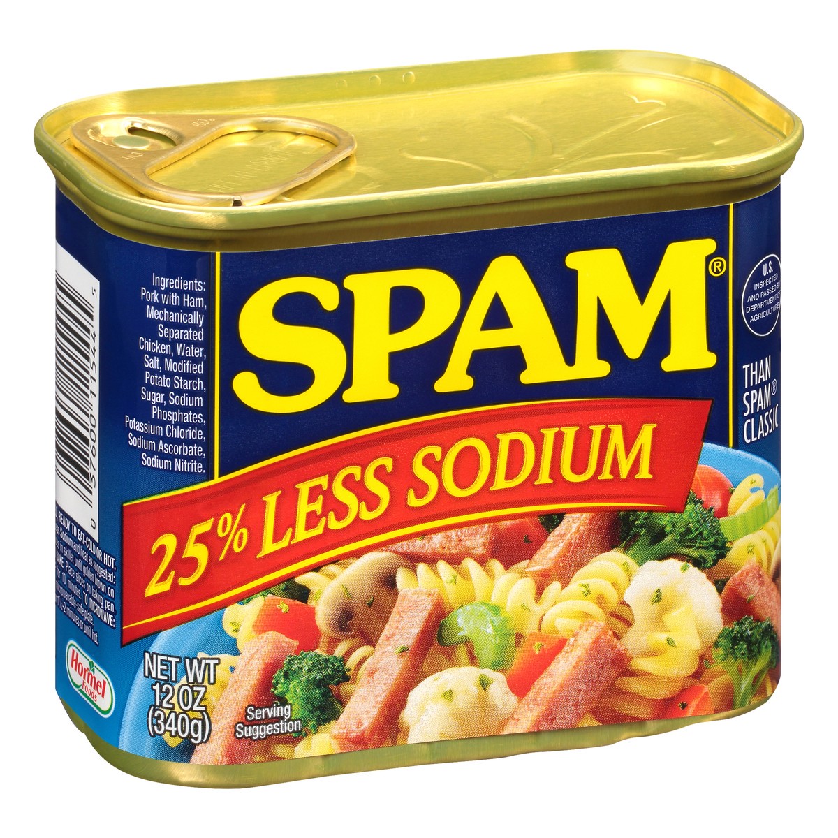 slide 8 of 13, SPAM 25% Less Sodium Classic Meatloaf 12 oz, 12 oz