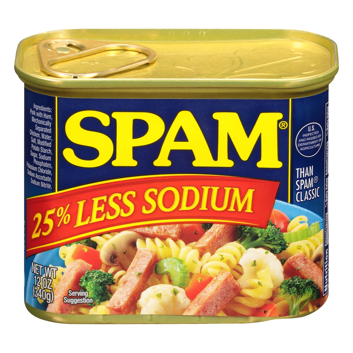 slide 1 of 8, SPAM Less Sodium Lunch Meat - 12oz, 