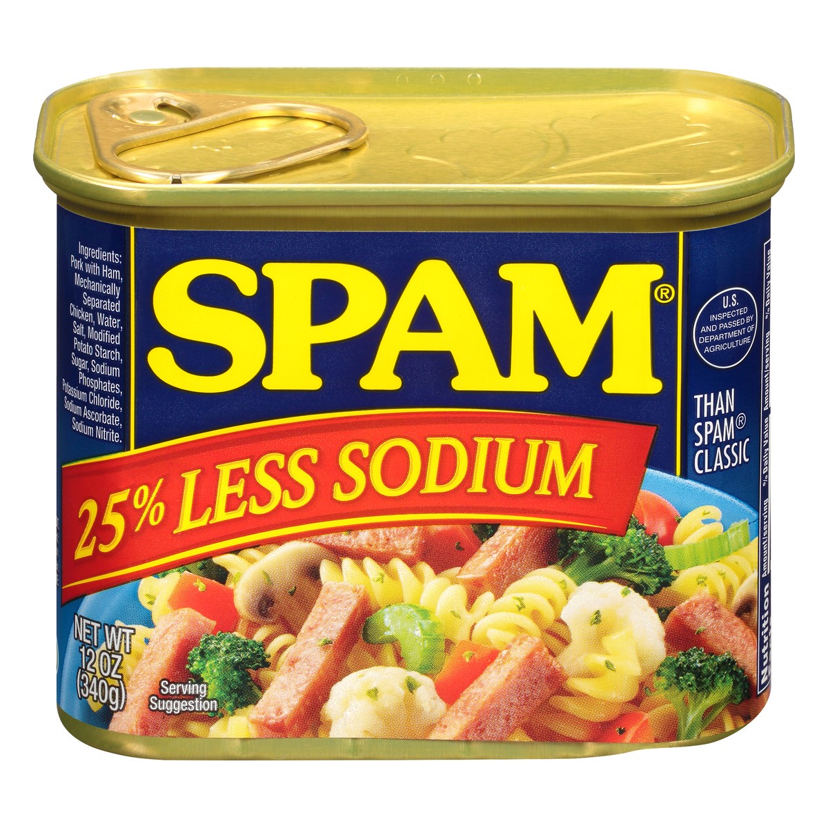 slide 1 of 13, SPAM 25% Less Sodium Classic Meatloaf 12 oz, 12 oz