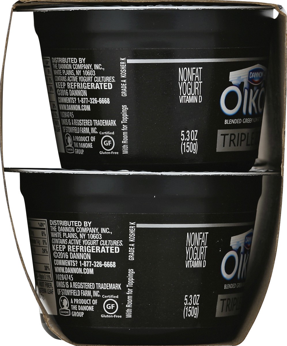 slide 3 of 4, Oikos Triple Zero Coconut Crème Blended Greek Yogurt, 4 ct; 5.3 oz