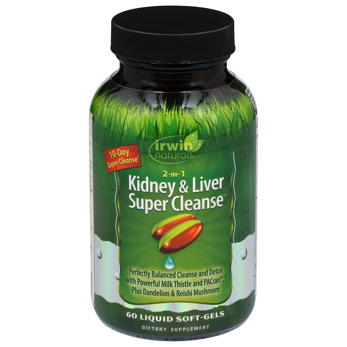 slide 2 of 4, Irwin Naturals 2-in-1 Kidney & Liver Super Cleanse 60 Liquid Soft-Gels, 60 ct