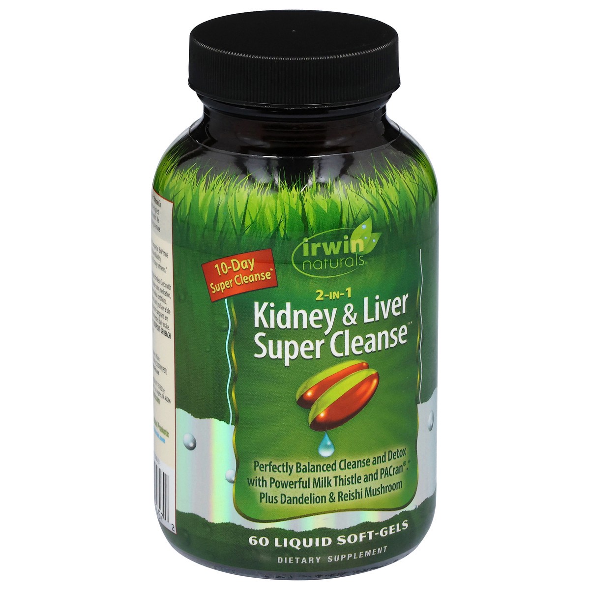 slide 4 of 4, Irwin Naturals 2-in-1 Kidney & Liver Super Cleanse 60 Liquid Soft-Gels, 60 ct