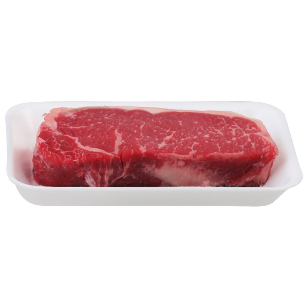 slide 1 of 1, Harris Teeter Rancher Beef Boneless New York Strip Steak - Pricing May Vary Due to Weight, per lb