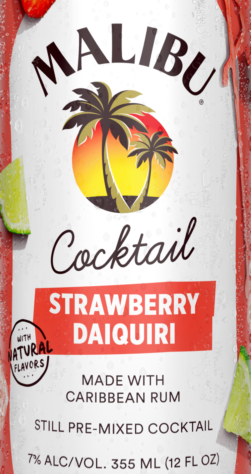 slide 6 of 6, Malibu Strawberry Daquiri - 4pk/355ml Cans, 4 ct; 355 ml