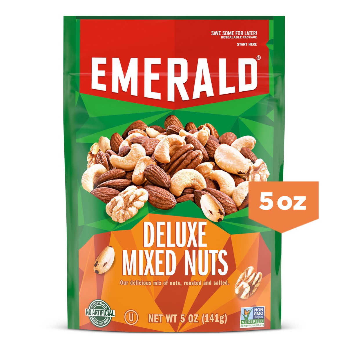 slide 1 of 5, Emerald Deluxe Mixed Nuts, 5.000 oz
